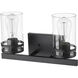 Lunden 2 Light 14.5 inch Matte Black Vanity Light Wall Light